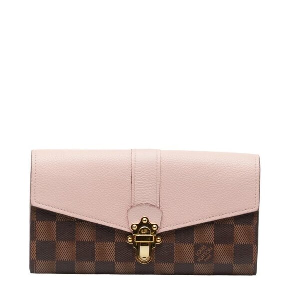 LOUIS VUITTON Brown Damier Leather Wallet - Picture 1 of 12
